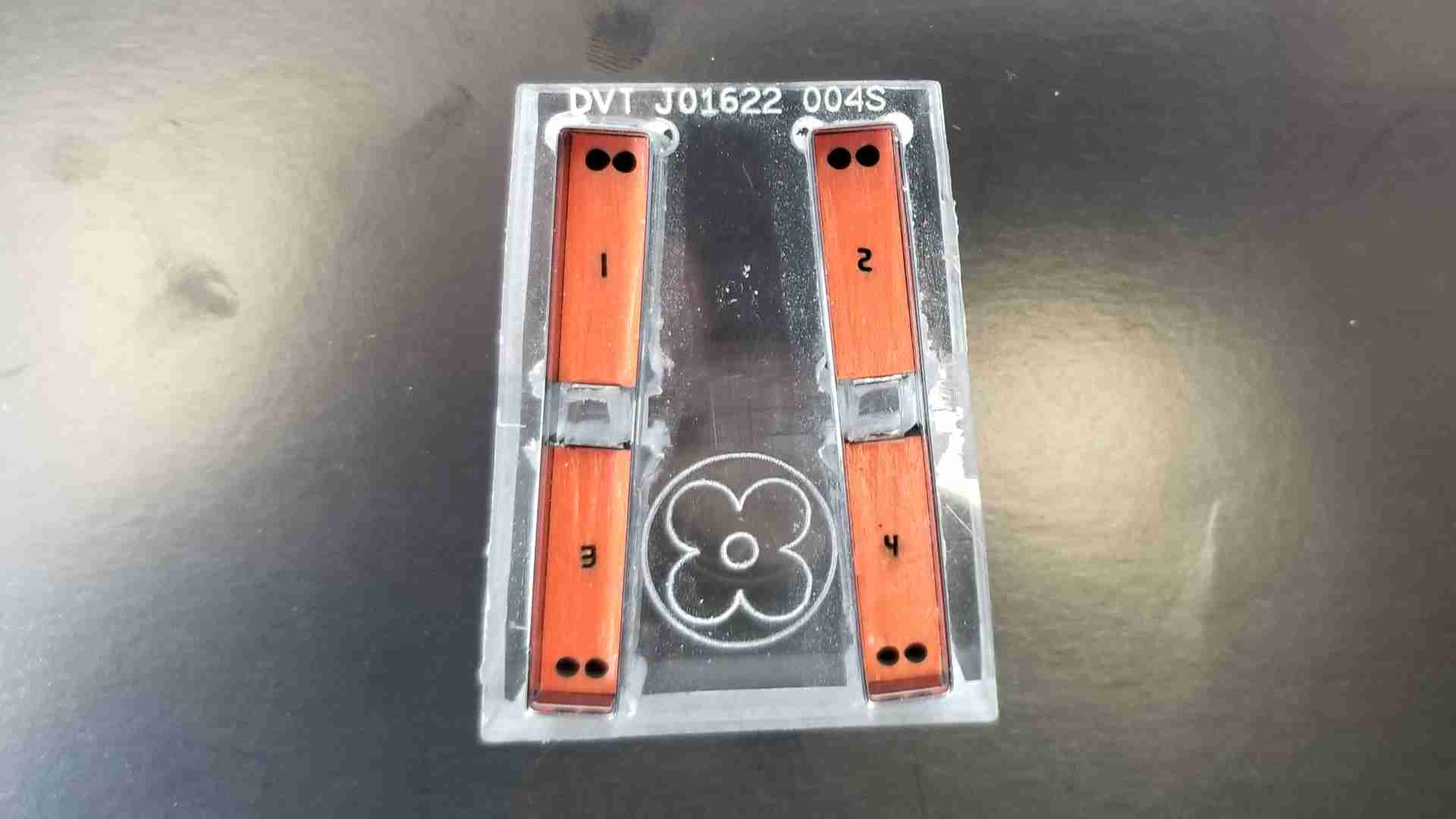 J01622 004S. This is a specialty acrylic die used to create leather straps for a high quality purse.